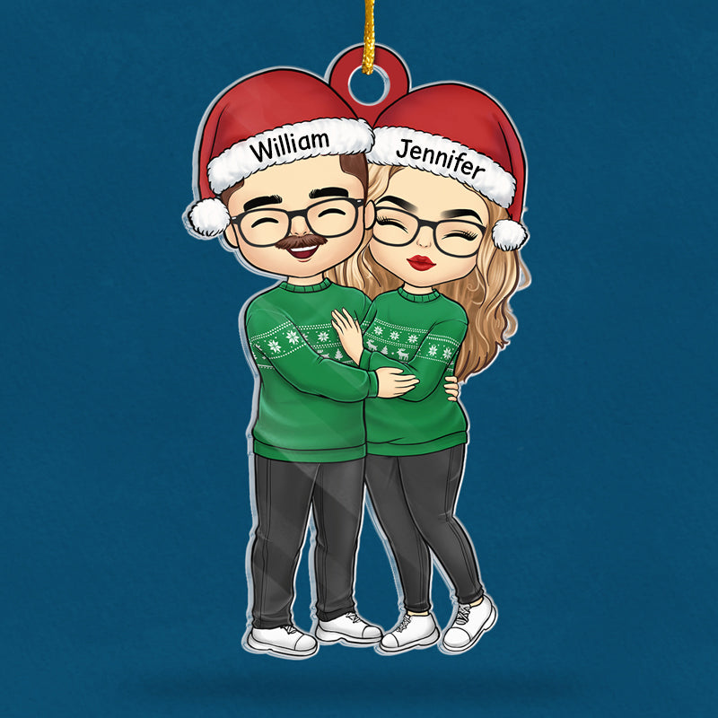 Custom Name Christmas Couple Gifts - Personalized Ornament