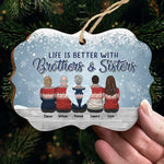 Custom Name Brothers and Sisters Christmas Gifts - Personalized Ornament