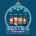 Custom Name Christmas Bestie Gifts for Women - Personalized Ornament