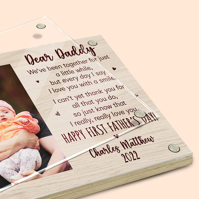 I Really, Really Love You - Family Personalized Custom Acrylic Magnetic Photo Frame - Father's Day, Birthday Gift For Dad