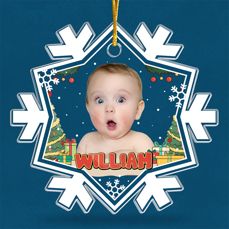 Custom Photo Christmas Baby Gifts - Personalized Ornament