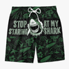 Stop Staring At My Cock - Funny Personalized Custom Tropical Hawaiian Aloha Men Beach Shorts - Summer Vacation Gift, Birthday Party Gift For Husband
