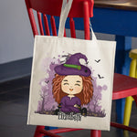 Custom Name Halloween Costume Gifts for Kids - Personalized Tote Bag