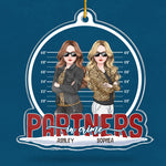 Custom Name Partners in Crime Christmas Gifts for Besties - Personalized Ornament