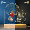 Love You More Than All The Stars - Couple Personalized Custom Heart Shaped 3D LED Light - Gift For Husband Wife, Anniversary