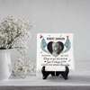 Custom Photo Deep In Our Hearts You'll Always Stay - Memorial Personalized Custom Square Shaped Ceramic Plaque With Stand - Sympathy Gift, Gift For Family Members
