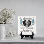 Custom Photo Memorial Angel Tribute Decor - Personalized Ceramic Plaque