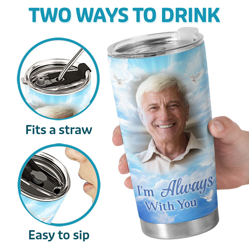 Custom Photo Greatly Loved Deeply Missed - Memorial Personalized Custom Tumbler - Sympathy Gift For Family Members