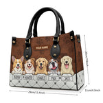 Custom Name Dog Lover Gifts - Personalized Leather Handbag