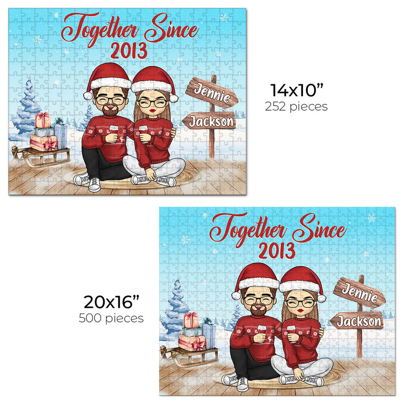 We Go Together Like Copy And Paste - Couple Personalized Custom Jigsaw Puzzle - Christmas Gift For Husband Wife, Anniversary