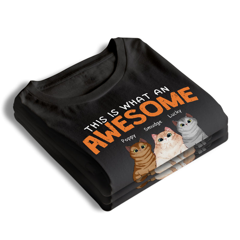 Awesome Cat Dad - Cat Personalized Custom Unisex T-shirt, Hoodie, Sweatshirt - Father's Day, Gift For Pet Owners, Pet Lovers