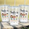 Friends Till The End - Bestie Personalized Custom Clear Acrylic Tumbler - Gift For Best Friends, BFF, Sisters
