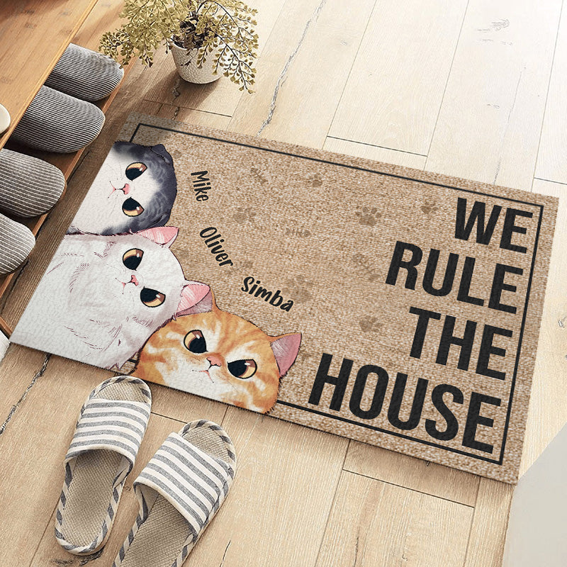Custom Funny Cat Quotes Housewarming Decor - Personalized Doormat
