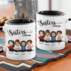 Always Sisters - Bestie Personalized Custom Accent Mug - Gift For Best Friends, BFF, Sisters