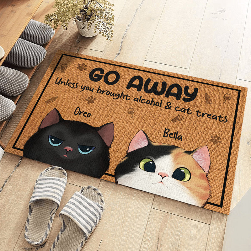 Custom Name Funny Cat Doormat - Personalized Doormat