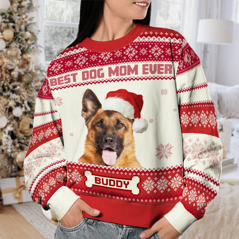 Custom Name Best Dog Mom Christmas Gifts - Personalized Sweatshirt