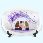 Custom Name Mother Daughter Long Distance Gifts - Personalized Platter
