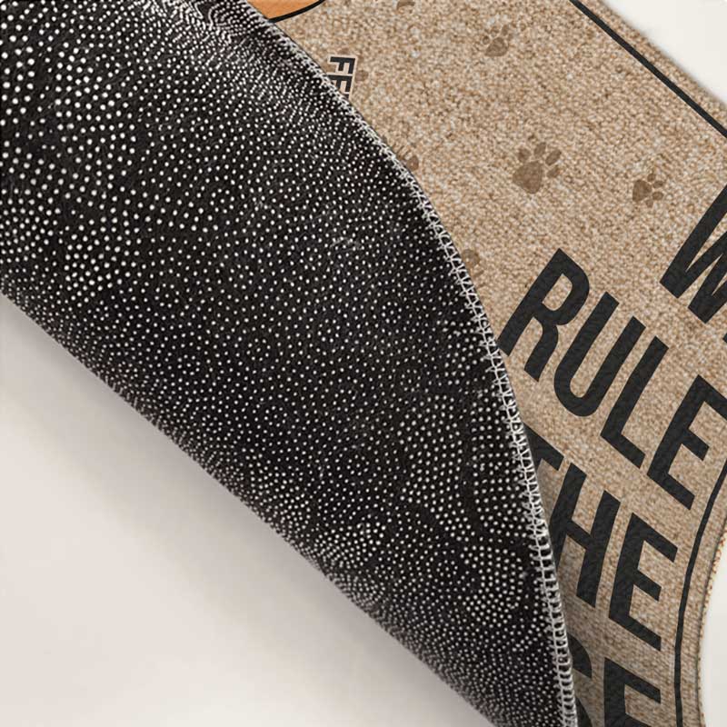 Custom We Rule The House Cat Lover Gifts - Personalized Doormat