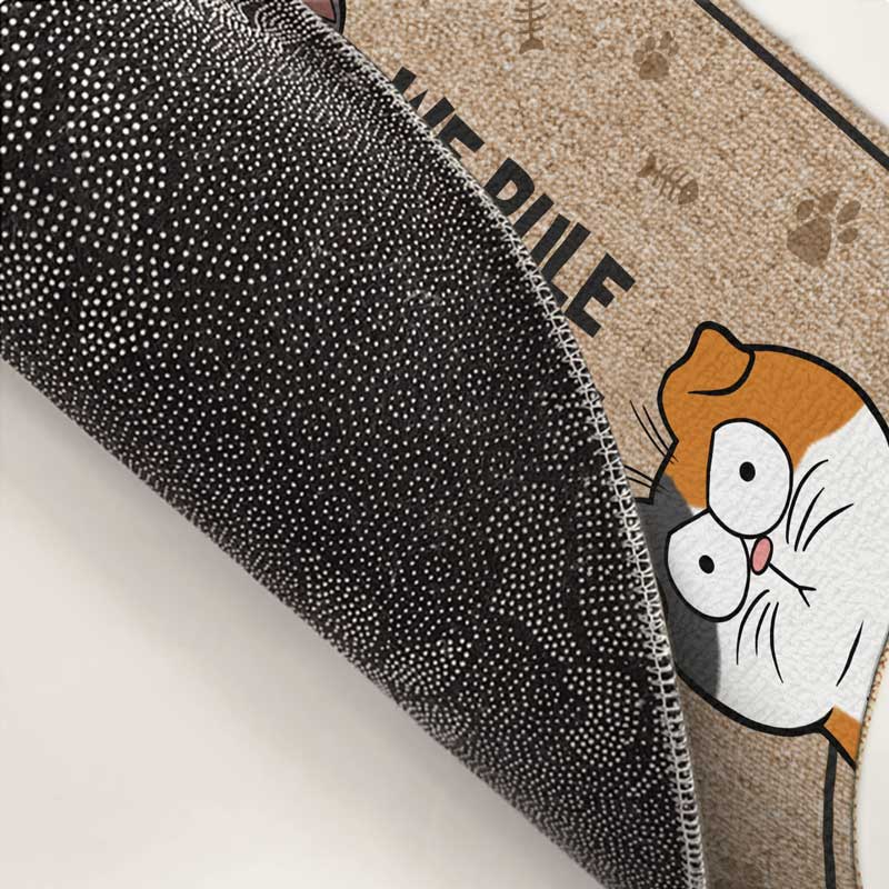 We Rule The House - Cat Personalized Custom Decorative Mat - Gift For Pet Owners, Pet Lovers