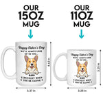 Custom Name Corgi Father's Day Gifts for Dog Dad - Personalized Mugs
