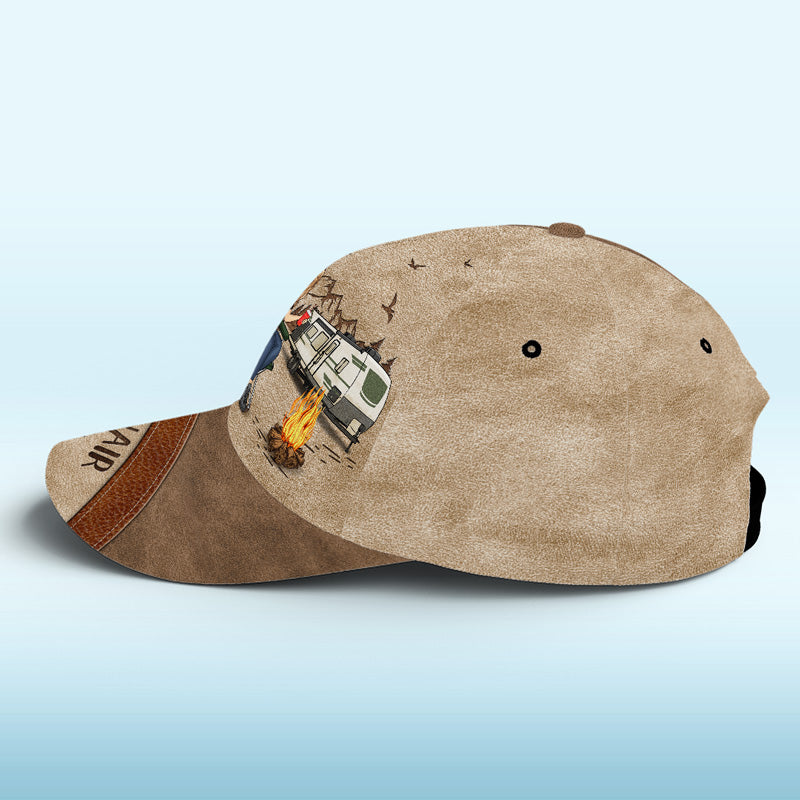 Custom Camping Character Camp Hair Don't Care Gifts for Campers - Personalized Classic Cap