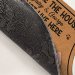 Custom Cat Name House Rules Gifts for Cat Lovers - Personalized Doormat