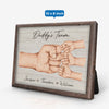 World Coolest Dad's Team - Family Personalized Custom Horizontal Easel Back Canvas - Father's Day, Birthday Gift For Dad