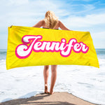 Custom Name Beach Gifts for Women - Personalized Beach Towel