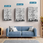 Custom Name and Date Family Signpost Decor - Personalized Canvas