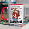 You Are My Valentine Everyday - Couple Personalized Custom Accent Mug - Valentine Gift For Husband Wife, Anniversary, First Valentines Together