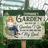 Lose My Mind, Find My Soul Here  - Garden Personalized Custom Home Decor Metal Sign - House Warming Gift For Gardening Lovers