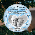 Custom Photo Memorial Christmas Gifts - Personalized Ceramic Ornament