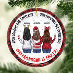 Custom Name Christmas Friendship Gifts for Women - Personalized Ceramic Ornament