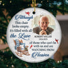 Custom Photo It's Filled With All The Love - Memorial Personalized Custom Ornament - Ceramic Round Shaped - Christmas Gift, Sympathy Gift For Family Members