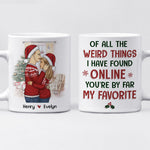 Custom Name Christmas Couple Gifts - Personalized Mugs