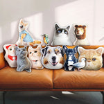 Custom Pet Photo Gifts for Dog and Cat Lovers - Personalized Shaped Pillow