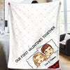 You Turn Me Inside Out - Couple Personalized Custom Blanket - Valentine Gift For Husband Wife, Anniversary, First Valentines Together