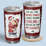 Custom Name Funny Christmas Gifts for Couples - Personalized Tumbler