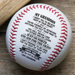 Grandson Gifts from Grandma - Inspirational Message Baseball