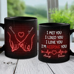 Custom Name Romantic Couple Gifts - Personalized Mugs