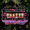 Work Made Us Colleagues - Coworker Personalized Custom Ornament - Acrylic Benelux Shaped - Christmas Gift For Coworkers, Work Friends, Colleagues