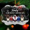 Family Is The Greatest Christmas Gift - Family Personalized Custom Ornament - Acrylic Benelux Shaped - New Arrival Christmas Gift For Family Members