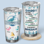 Custom Name Dinosaur Gifts for Dad - Personalized Tumbler
