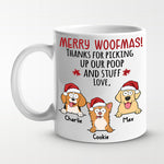 Custom Name Christmas Dog Gifts for Pet Parents - Personalized Mugs