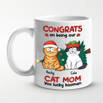 Custom Name Christmas Cat Mom Gifts - Personalized Mugs