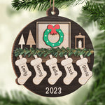 Custom Name Christmas Stocking Family Gifts - Personalized Ornament
