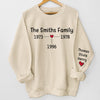 Family Forever - Family Personalized Custom Unisex Sweatshirt With Design On Sleeve - Christmas Gift For Family Members
