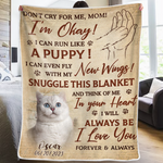 Custom Cat Memorial Sympathy Gifts for Pet Moms - Personalized Blanket