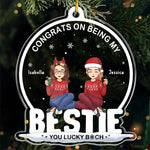Custom Name Funny Bestie Christmas Gifts - Personalized Ornament