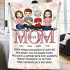 Wrap Yourself Up In This And Consider It A Big Hug - Family Personalized Custom Blanket - Gift For Mom